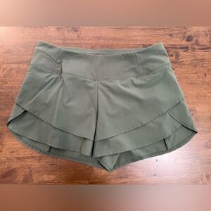 CALIA by Carrie Underwood Anywhere Petal Hem Shorts, Olive Moss